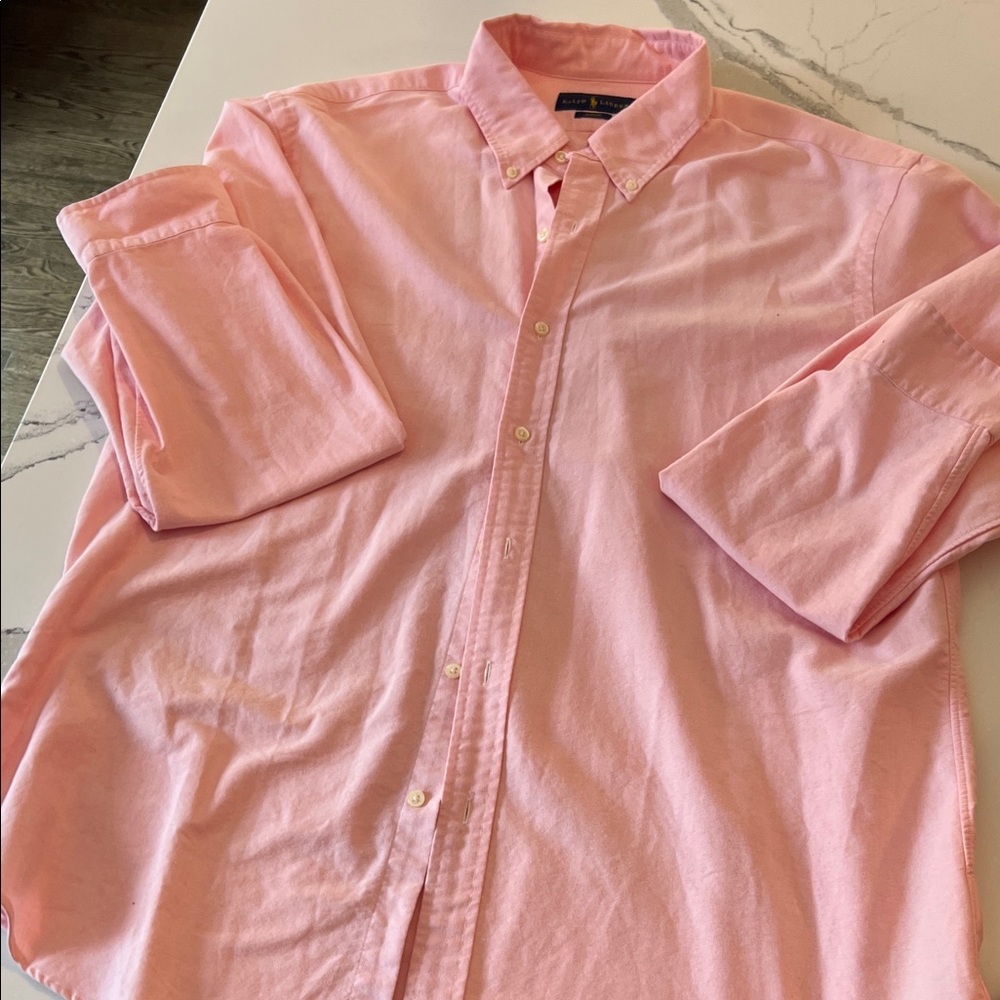 Ralph Lauren Light Pink Casual Button-Down Shirt